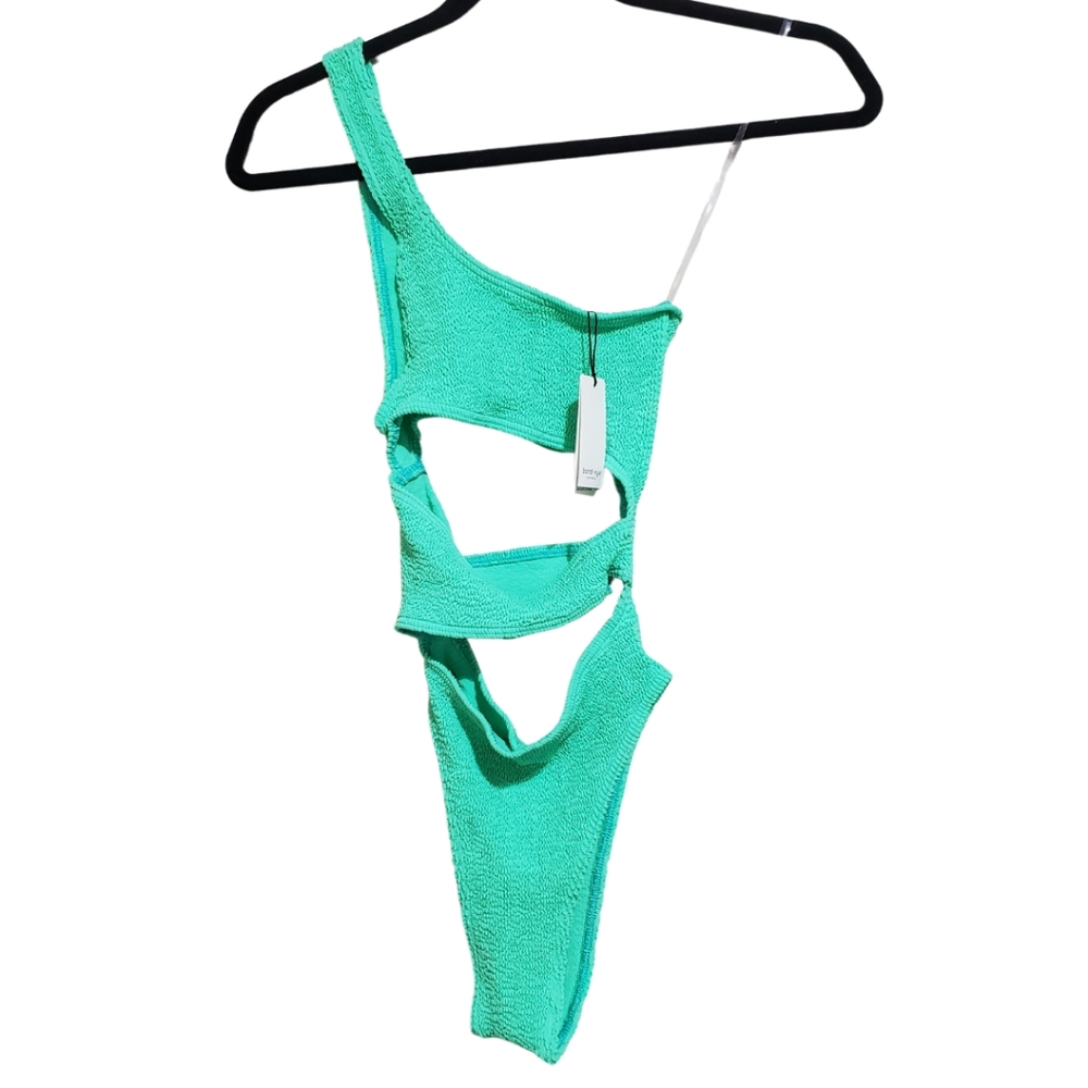 BOND-EYE Rico One Piece Swimsuit One Shoulder ONE SIZE Apple NWT 💚